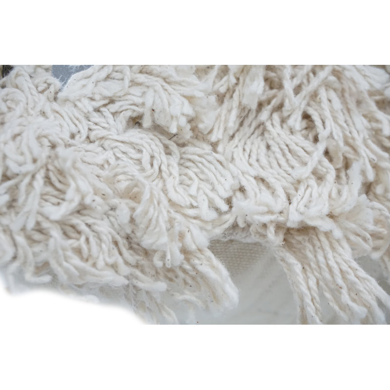 Fringed Cotton Throw Pillow