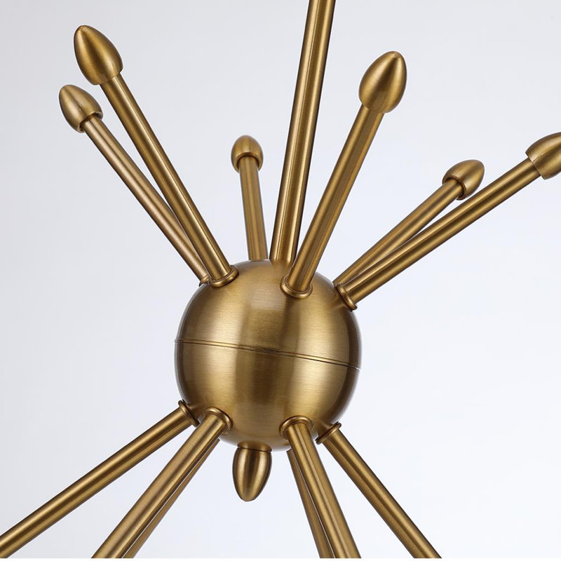 Evansville 6 - Light Sputnik Pendant, Brass