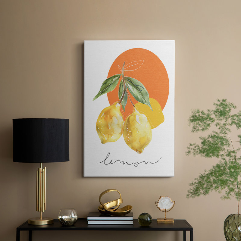 Citron - Cavas enveloppés de galerie, H 12 po x l 8 po