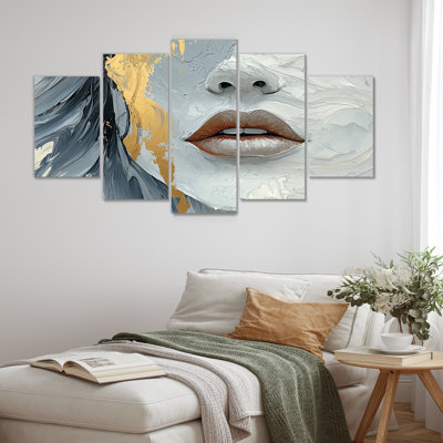 «Red Fashion», femme et sirène, art mural sur toile