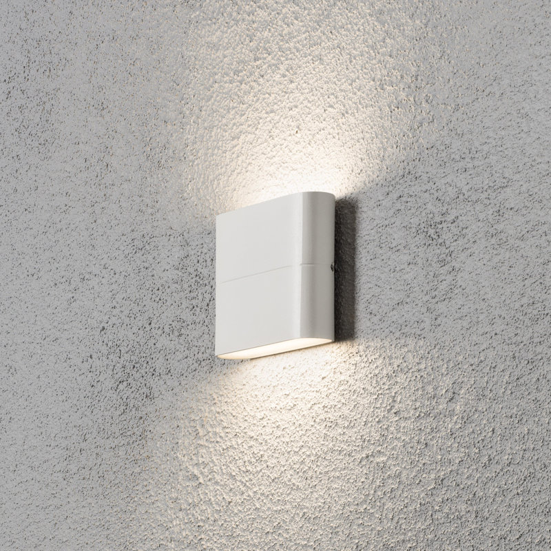 Chieri LED Outdoor Wall Light Flush Mount, Lacquered white