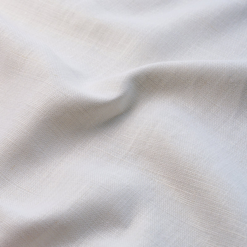 Leo Glazed Linen Fabric, White