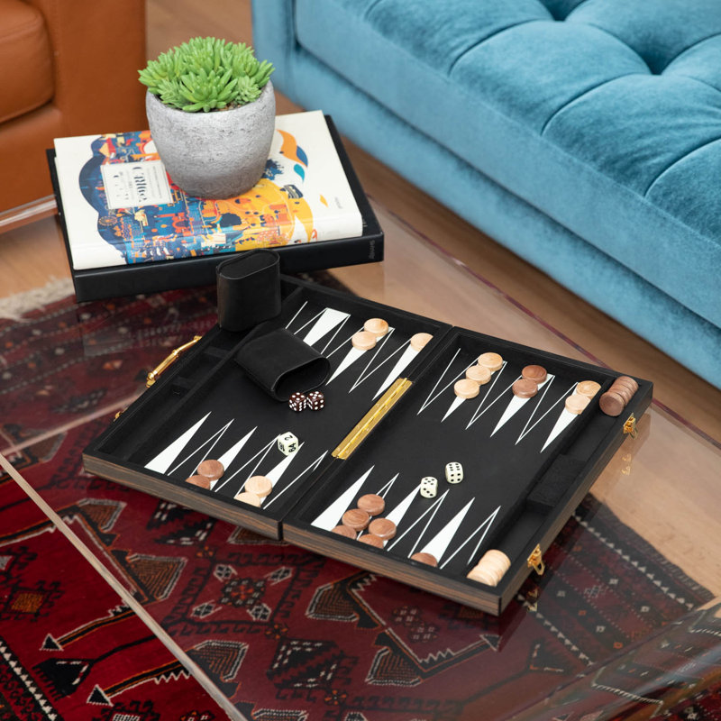 Jeu de backgammon brun