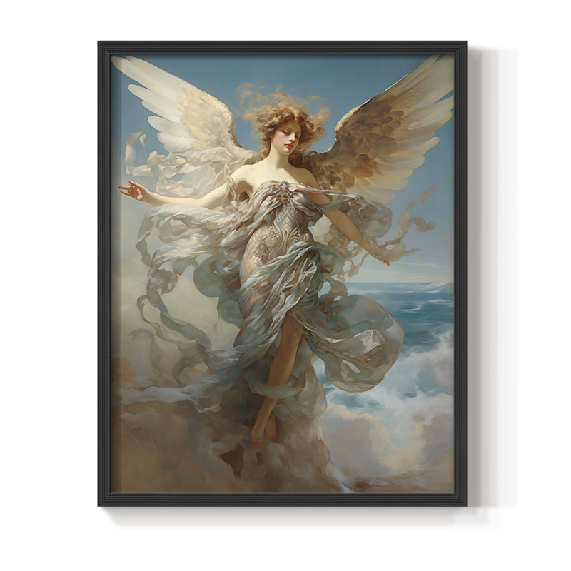 Religious Series CDXVI, reproduction encadrée - bois massif, H 15 po x l 12 po, Black
