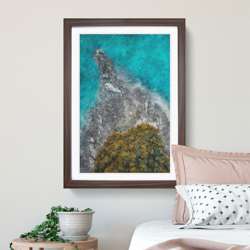 Pulau Rebak Kechil In Langkawi - Single Picture Frame Print on MDF, Walnut Framed, 33cm H x 24cm W x 2cm D