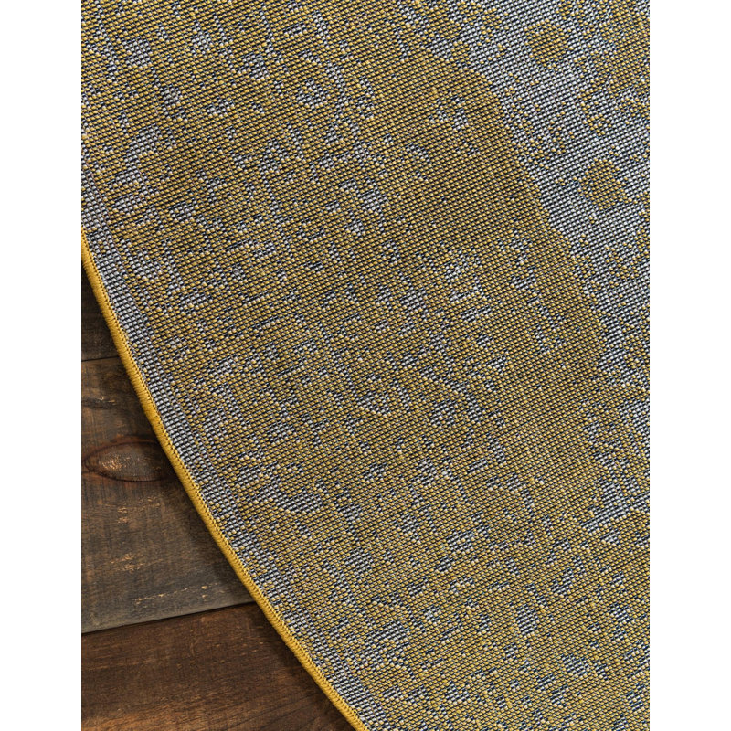 Geometric Area Rug, Round 244cm