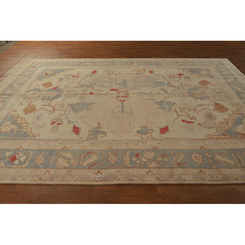 Vegetable Dye Golden Oushak Turkish Area Rug