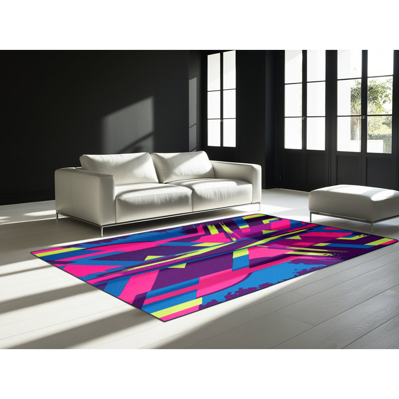 Chromatic Pulse Rug, Rectangle 2' x 3'
