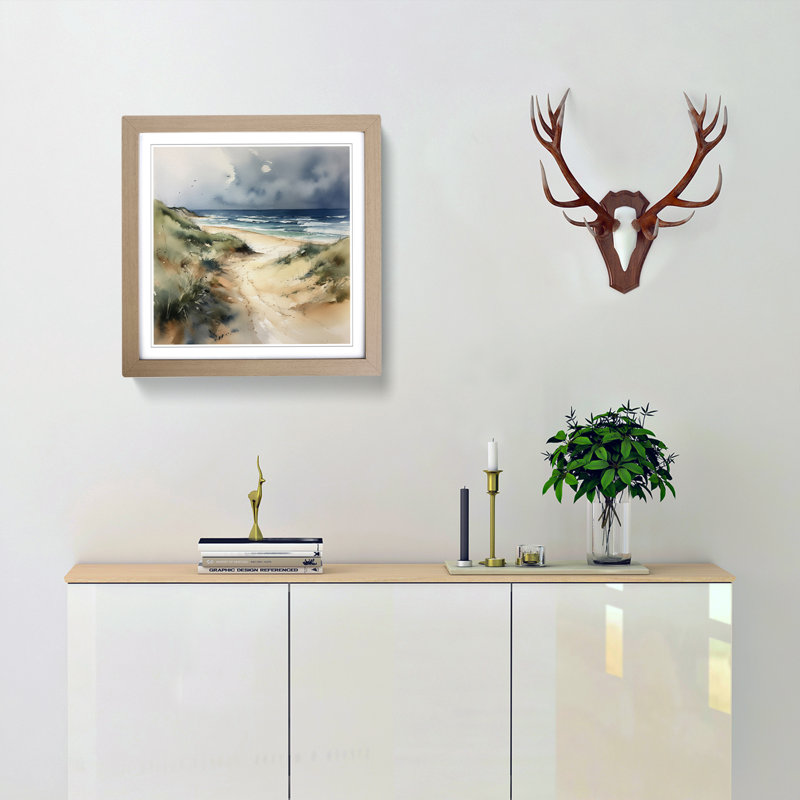Single Picture Frame Print on Wood, Oak