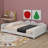 Upholstered Sofa Bed With Cloud-Shaped Backrest-1824416295-1824416294
