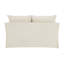 Causeuse en lin beige avec 2 coussins