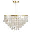 Lustre 7 lumières à capuchon à intensité variable Capiz