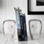 Art Glass Jellyfish Bookend Pair