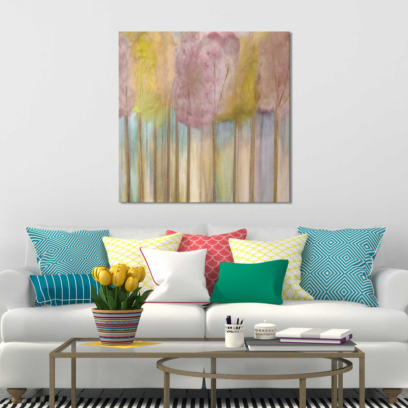 «Soft Orchid Morning», reproduction de peinture acrylique sur toile, H 36 po x l 36 po x P 1,5 po