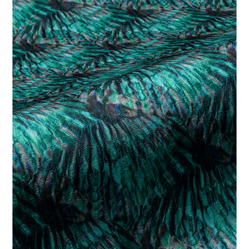 Tissu Bloom Bloom, Bleu paon
