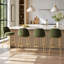 Ensemble de tabourets de bar modernes avec structure et repose-pieds dorés