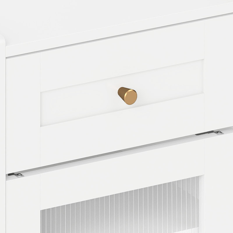 40cm W Bedside Table, White
