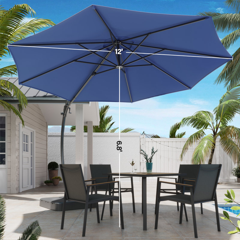 Porte-à-faux Ebonique, Marine, H 108 po x l 144 po x P 144 po, Plastic Base