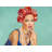 Pin up girl with curlers - Office Clothes Canvas Art Decor