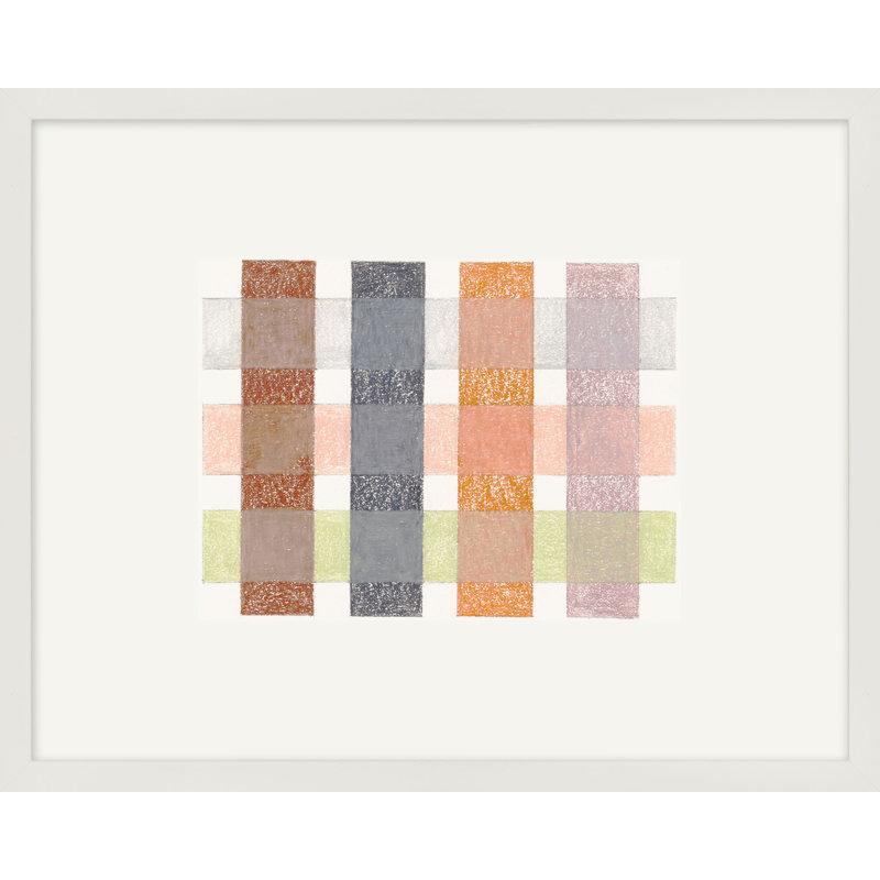 Jarin Untitled (gridlock) no.6 by Beth James - Framed Wall Art, L 38 po x H 30 po, Cadre blanc