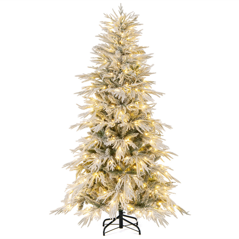  Arbre de Noël artificiel 6 pi avec 820 extrémités en PVC et 250 lumières DEL, H 6 pi 