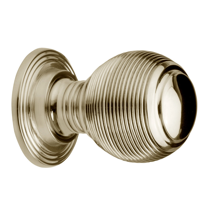Poignée ronde de 1 po de diamètre Jupiter, Nickel poli, H 1,5 po x l 1,48 po x P 1,48 po