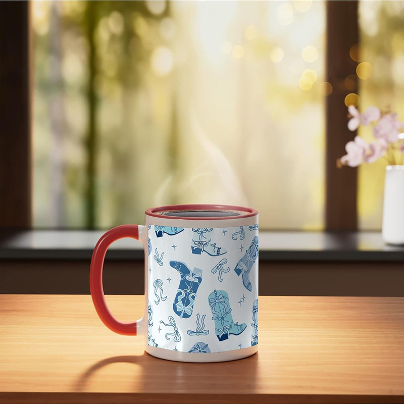 Ceramic Coffee Mug, Red