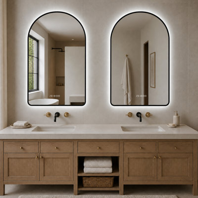 Miroir mural noir anti-buée
