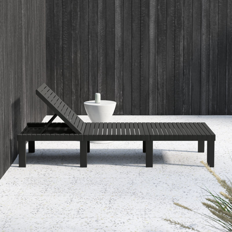 Aldridge Sun Lounger Plastic White, Black