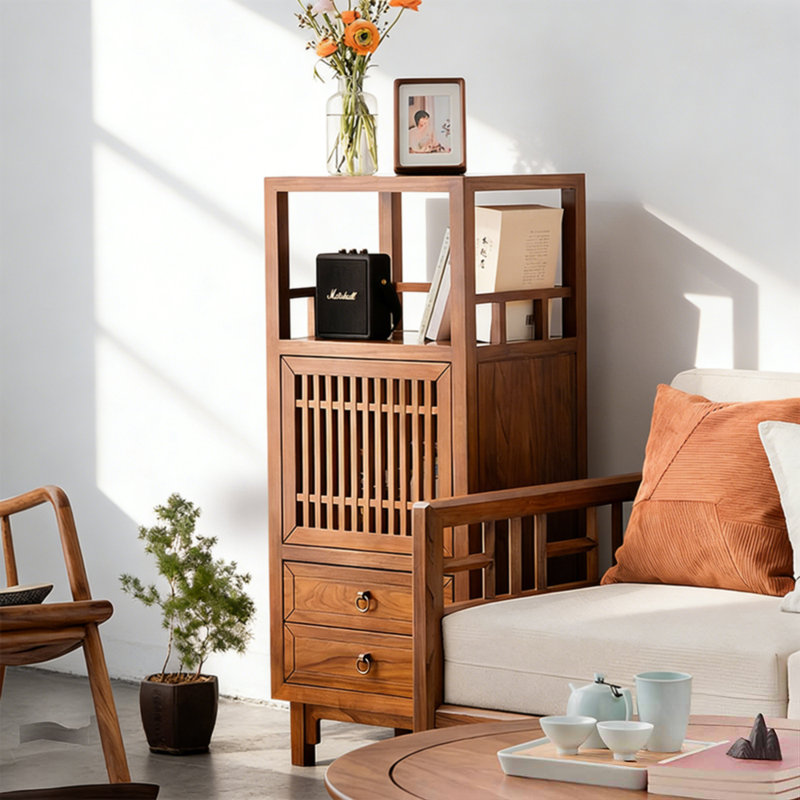 Modern Walnut Solid Wood Sideboard