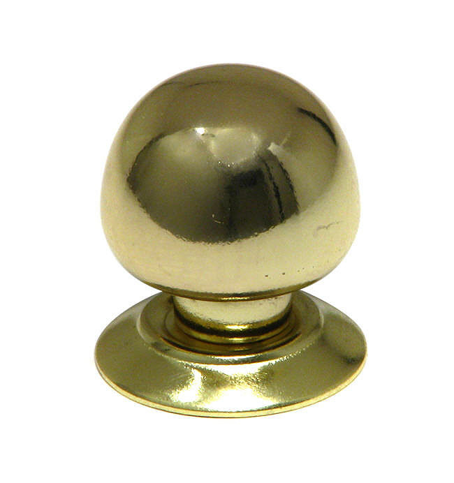 Expression 1 5/16" Diameter Mushroom Knob, Brass