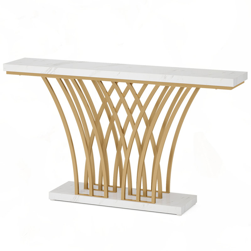 59" Gold Console Table