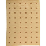Himalayan Wool Geometric Area Rug in Gold