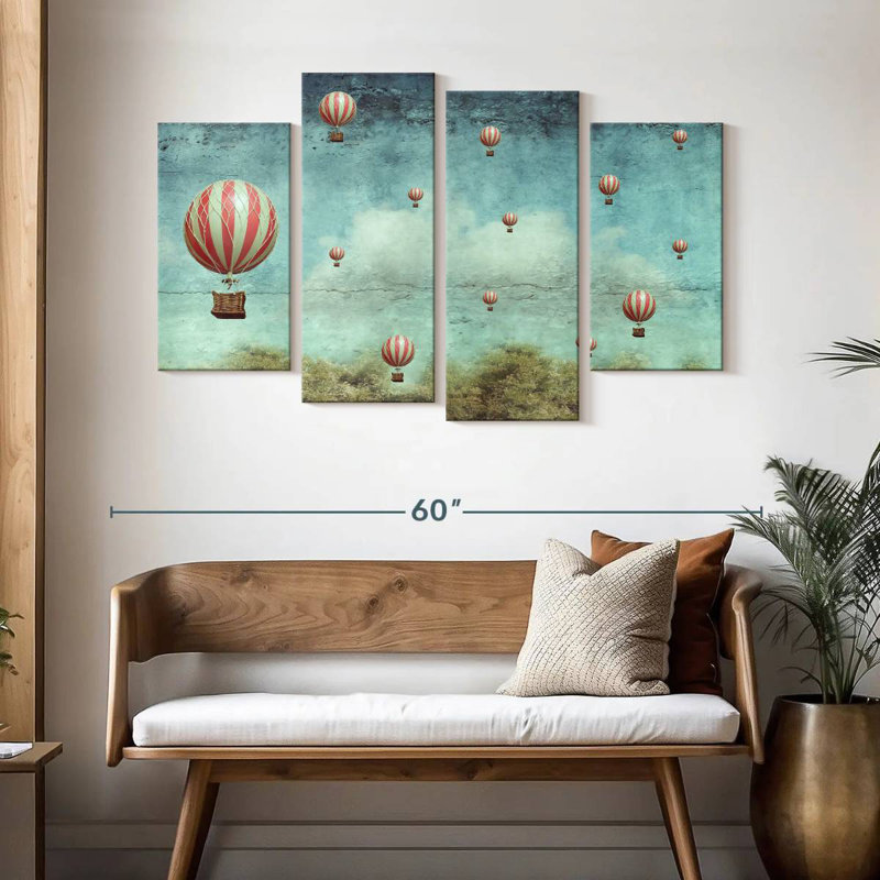 Montgolfières de style rétro Mehar, H 32 po x l 52 po