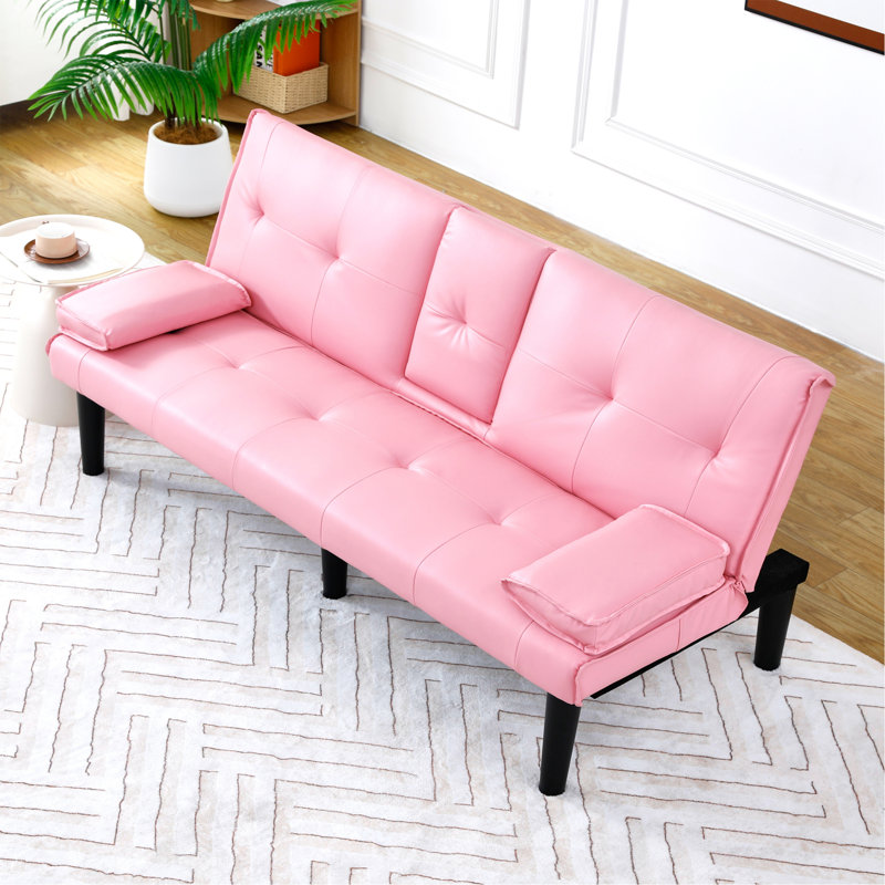 Le canapé-lit multifonctionnel en PVC de 67 pouces, avec un design pliable et porte-gobelet, le rend extrêmement pratique pour transformer le salon en chambre d'amis
