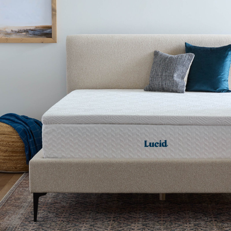 2 Inch Lavender and Gel Memory Foam Mattress Topper, Twin