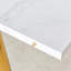 Table de salle à manger extensible ronde avec pieds dorés