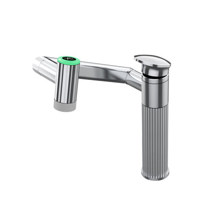 Lefton Rotatable Bathroom Faucet With Temperature Display In Fahrenheit, Single Hole Vanity Sink Faucet With 2 Water Modes For Bathroom And Laundry Room, Bf2208-pro