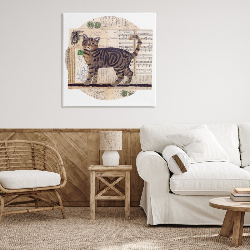 «Tabby Cat Collage» par Nancy Overton, H 36 po x l 36 po x P 1,5 po
