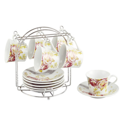 Porcelain Espresso Cup and Saucer