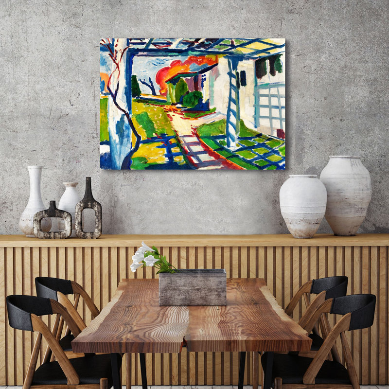 3AA6310 Grape Arbor 1 Piece Wrapped Canvas Wall Art, 70cm H x 100cm W x 4cm D