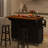 54.5" Drop-Leaf Countertop Kitchen Cart With Power Outlet And Spice Rack & Towel Rack-308556912