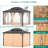 10 pi. L 12 pi. D Pavillon de jardin en aluminium