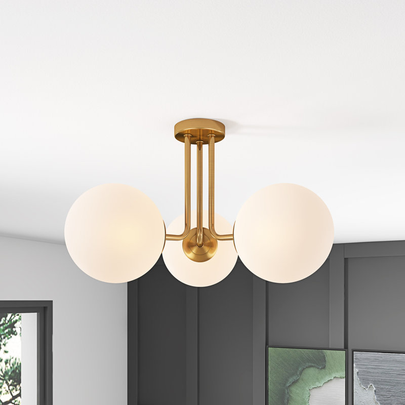 Nathon Glass Semi Flush Mount