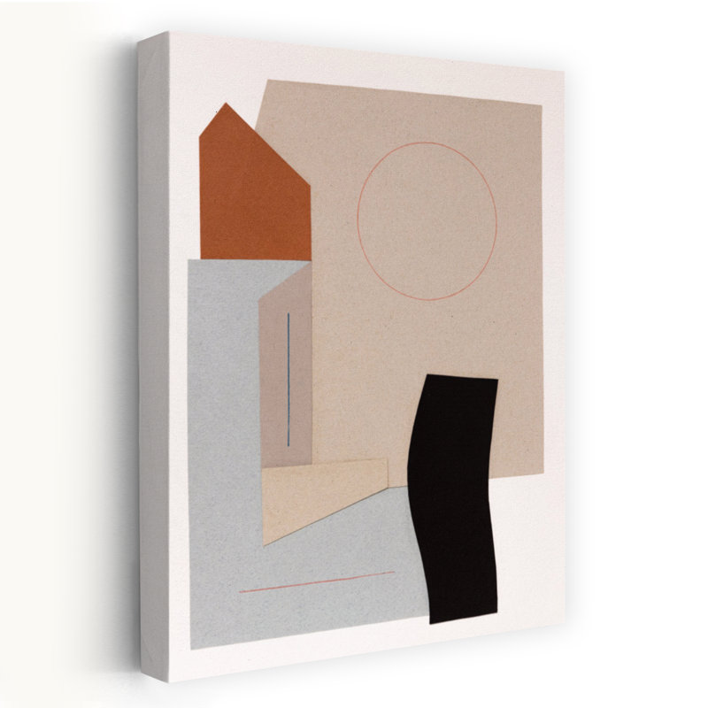 Art contemporain contemporain abstrait géométrique, H 18 po x l 12 po