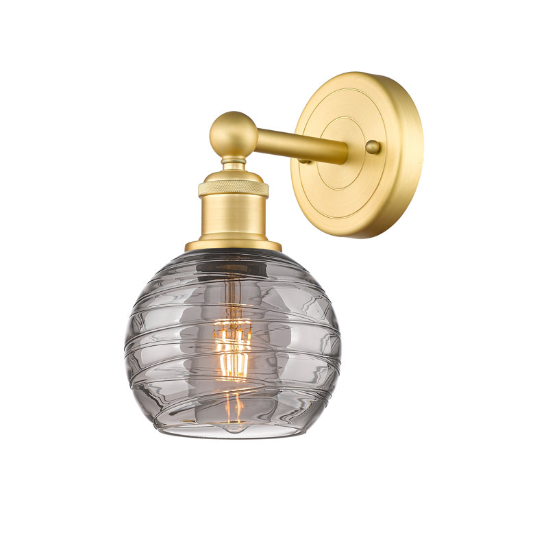 Plafonnier semi-encastré 1 lumière 6SM, Or satiné