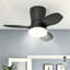 Ventilateur de plafond encastrable 25,6 po à 6 vitesses à intensité variable réversible à DEL avec télécommande et contrôle d'application-820231428