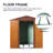 6 Ft. W X 6 Ft. D Metal Storage Shed Appealing Horizontal Siding  In Woodgrain With Coffee Trim To Complement-121499220-121499222