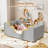 Toddler Cloud Bed (2-7y) - Removable Guardrail Velvet Bed (white/pink/gray)-319501087