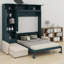 Lit escamotable compact avec canapé et tablettes intégrés-926912685